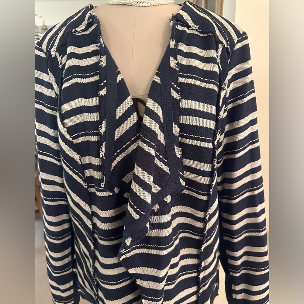 Lane Bryant Frayed Asymmetrical Jacket